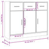 vidaXL Credenza Rovere Fumo 91x28x75 cm in Legno Multistrato