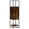 vidaXL Credenza Rovere Fumo 35,5x35x139 cm Legno Multistrato Metallo