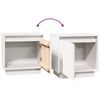 vidaXL Comodino Bianco 40x30x40 cm in Legno Massello di Pino