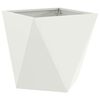 vidaXL Fioriera 2 pcs Bianco 50 x 50 x 50 cm Acciaio