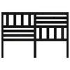 vidaXL Testiera per Letto Nera 126x4x100 cm in Legno Massello di Pino