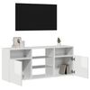 vidaXL Mobile Porta TV con Luci LED Bianco Lucido 120x30x50 cm