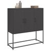 vidaXL Credenza Nera 100,5x39x107 cm in Acciaio