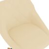 vidaXL Sedia da Pranzo Girevole Crema in Velluto