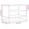 vidaXL Mobile TV Rovere Fumo 61x40x46 cm Legno Multistrato e Metallo