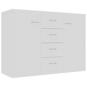 vidaXL Credenza Bianca 88x30x65 cm in Legno Multistrato