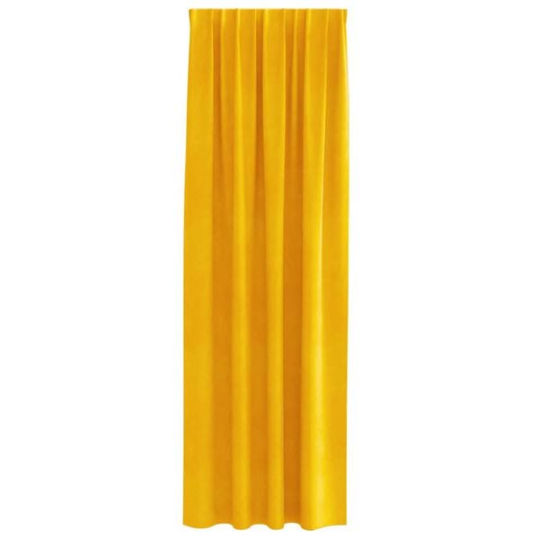 vidaXL Tende oscuranti 2 pcs Giallo senape 140 x 260 cm Velluto