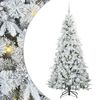 vidaXL Albero di Natale Artificiale con Rami Pieghevoli Bianco 180 cm