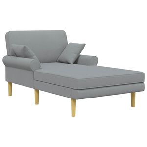 vidaXL Chaise longue Grigio Chiaro Tessuto