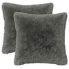 vidaXL Federa 2 pcs HEERLEN Grigio Chiaro 30 x 30 cm Fleece PV