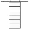 vidaXL Porta Scorrevole con Ferramenta Nera 90x205 cm in Vetro ESG