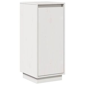 vidaXL Credenza Bianca 31,5x34x75 cm in Legno Massello di Pino