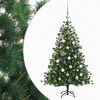 vidaXL Albero di Natale artificiale con palline 120 cm 150 LED