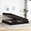 vidaXL Letto con contenitore e materasso Nero 200 x 200 cm Velluto