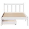 vidaXL Letto senza Materasso Bianco 90x190 cm in Legno Massello Pino
