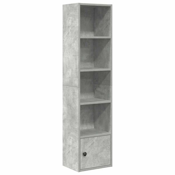 vidaXL Libreria Grigio Cemento 31x24x127 cm in Legno Multistrato