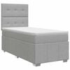vidaXL Letto box spring con materasso Grigio Chiaro 90 x 200 cm