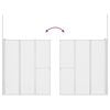 vidaXL Schermo da Bagno Glassato 120 x 70 x 137 cm