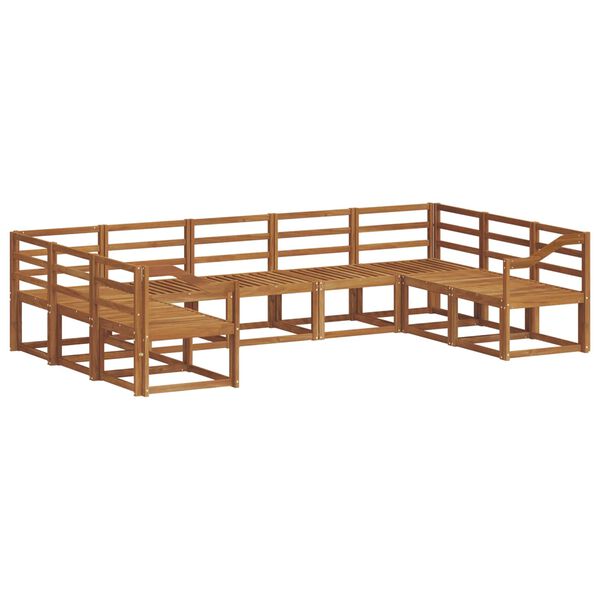 vidaXL Set di divani da esterno 9 pcs Naturale
