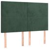 vidaXL Giroletto a Molle con Materasso Verde Scuro 140x190 cm Velluto