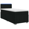 vidaXL Letto box spring con materasso Nero 90 x 190 cm Tessuto