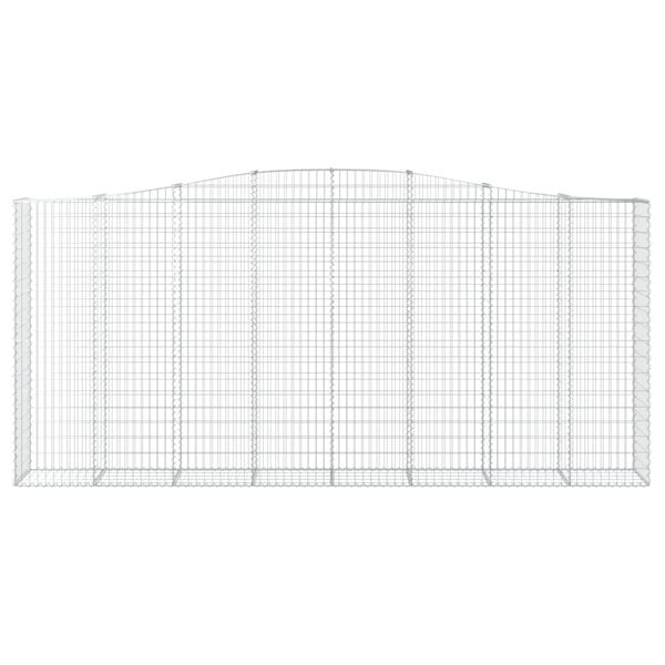 vidaXL Cesti Gabbioni ad Arco 3 pz 400x50x180/200 cm Ferro Zincato