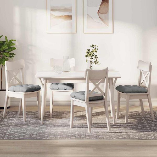 vidaXL Cuscini per Seduta 4 pcs Grigio Nuvola 45 x 45 x 12 cm Tessuto