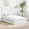 vidaXL Letto con Contenitore Bianco 100 x 200 cm Legno multistrato