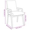 vidaXL Sedie da Pranzo con Cuscini 2pz Marrone Legno Massello di Hevea