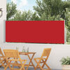vidaXL Tenda Laterale Retrattile per Patio 100x500 cm Rosso
