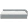 vidaXL Struttura Letto Angolare con Materasso 2 pcs Grigio chiaro