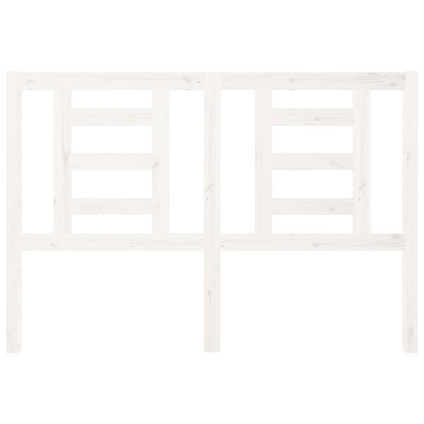 vidaXL Testiera per Letto Bianca 126x4x100cm in Legno Massello di Pino