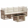 vidaXL Set Divano da Giardino 5 pz Beige polyrattan