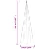 vidaXL Albero di Natale Pennone Bianco Caldo 310 LED 300 cm
