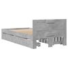 vidaXL Giroletto Testiera Grigio Cemento 100x200 cm Legno Multistrato