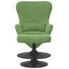 vidaXL Sedia Egg con Pouf Verde chiaro Velluto