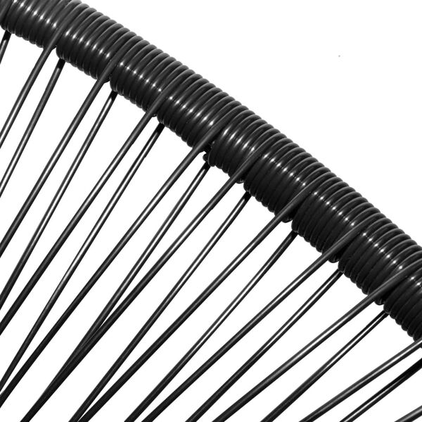 vidaXL Sedia da Giardino Acapulco in Polyrattan Nera