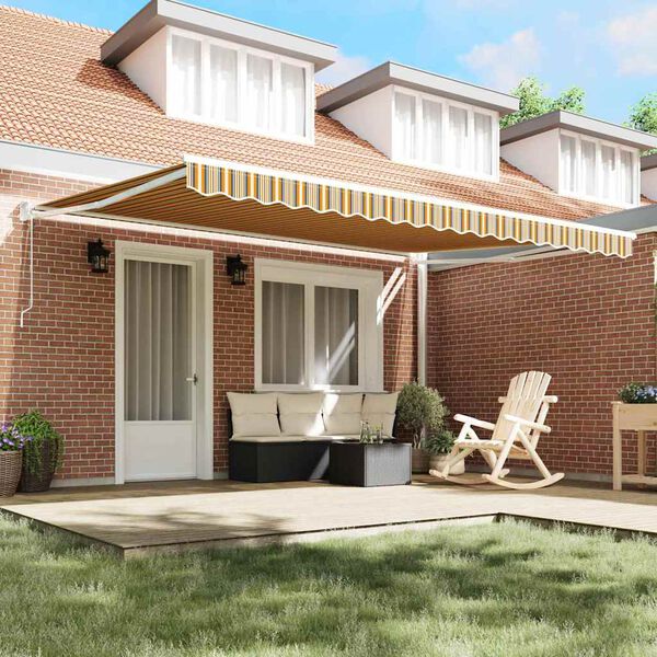 vidaXL Tenda Retrattile Multicolore 450 &times; 300 cm