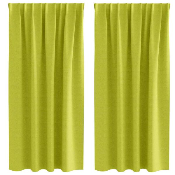 vidaXL Tende Blackout con Anelli 2 pcs Verde 175 x 140 cm Poliestere