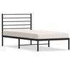 vidaXL Giroletto con Testiera in Metallo Nero 100x190 cm