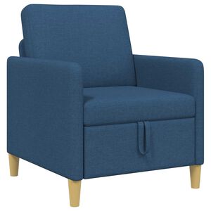 vidaXL Divano con Storage Blu 72 x 78 x 87 cm Poliestere