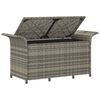 vidaXL Panca da Giardino con Cuscino Grigio 116x46x57 cm in Polyrattan