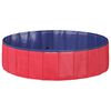 vidaXL Piscina Pieghevole per Cani Rosso e Blu 120 x 120 x 30 cm PVC
