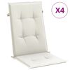 vidaXL Cuscini Sedia Schiena Alta 4 Crema M&eacute;lange 120x50x4 Tessuto