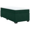 vidaXL Giroletto a Molle con Materasso Verde Scuro 100x200 cm Velluto