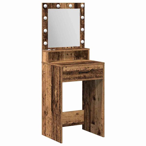 vidaXL Tavolo da Trucco con cassetto Legno vecchio 50 x 41 x 135 cm