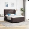 vidaXL Letto a molle con materasso Marrone scuro 160 x 200 cm Tessuto