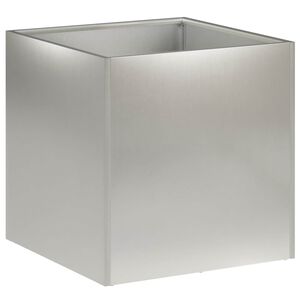 vidaXL Vaso da giardino Argento 20 x 20 x 20 cm Acciaio Inox