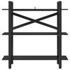 vidaXL Libreria Rovere Nero 100 x 33,5 x 102 cm Legno multistrato