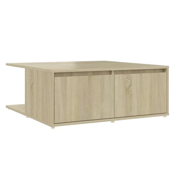 vidaXL Tavolino da Salotto Rovere Sonoma 80x80x31 cm Legno Multistrato
